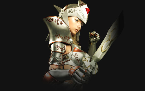 MU Fairy Elf with a bow and silver armor