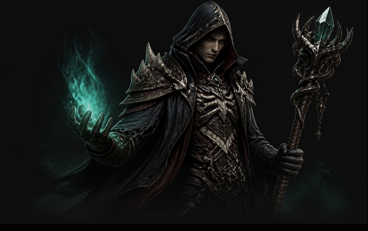 Lorencia Origins Necromancer channeling spectral fire