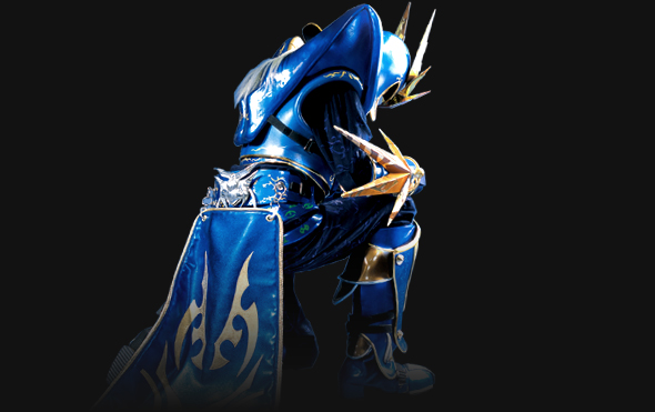 MU Soul Master wearing blue robes and armor